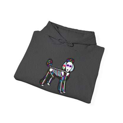 Dia de los Muertos Poodle Hooded Sweatshirt