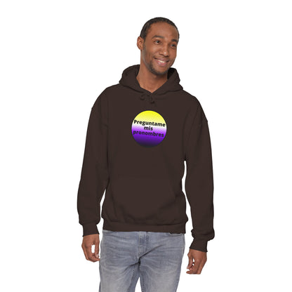 Preguntame mis Pronombres - NonBinary Hooded Sweatshirt