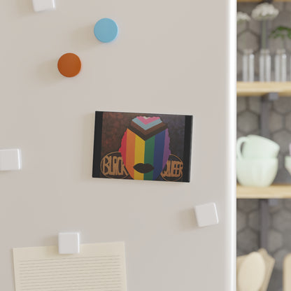 Black and Queer Rectangle Magnets