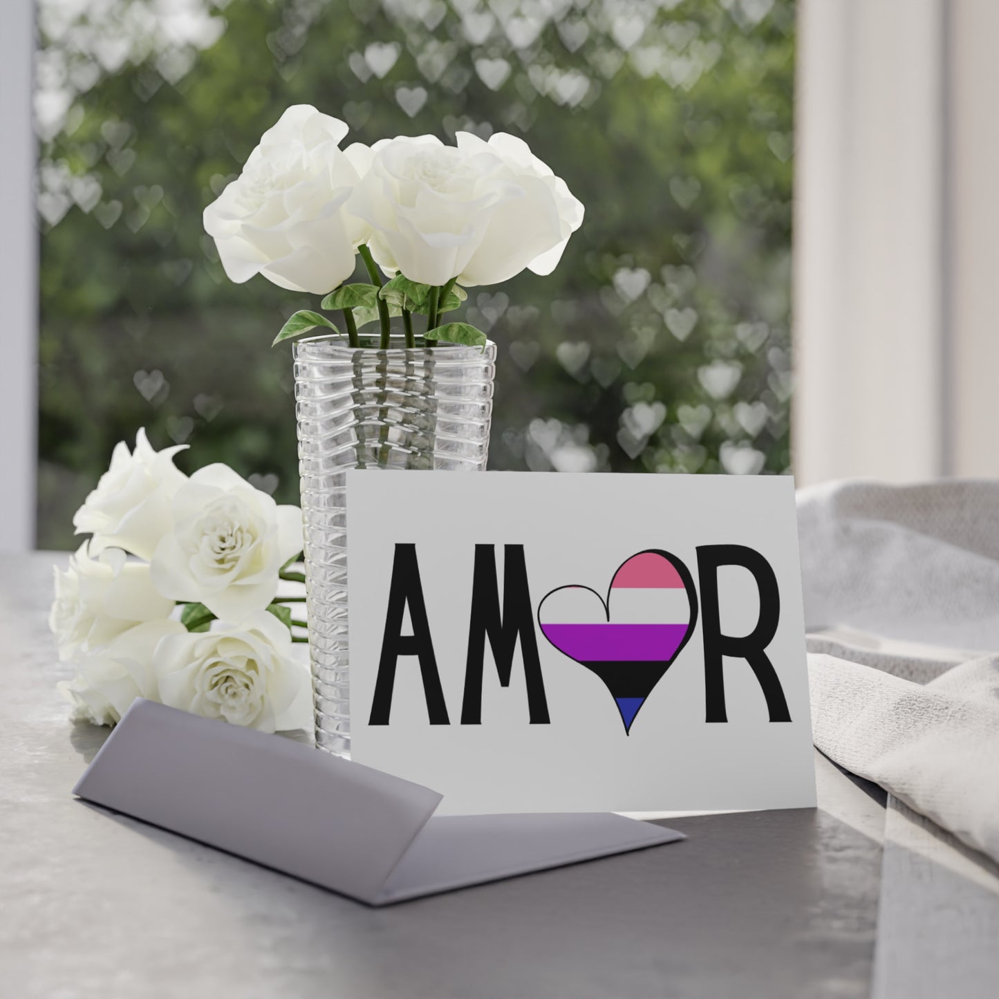 Amor Genderfluid Greeting Cards