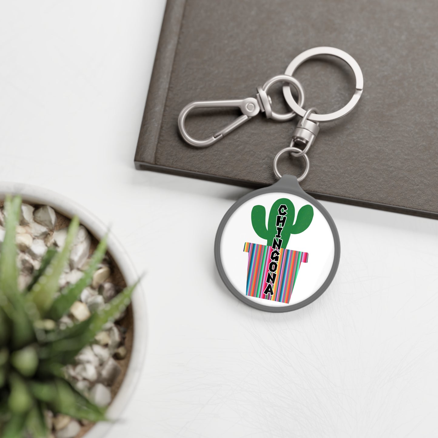 Chingona Cacti Keyring Tag