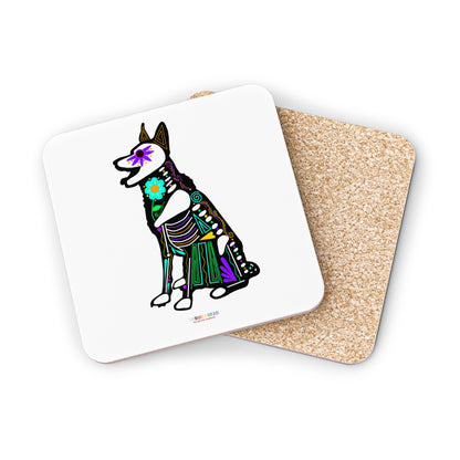 Dia de los Muertos German Shepard Coasters
