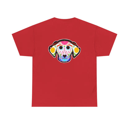 Dia de los Muertos Dog Head Unisex Heavy Cotton Tee