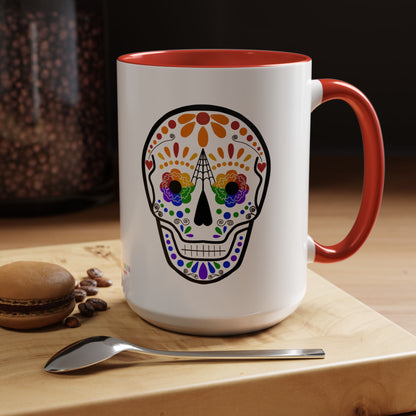Queer Sugar Skull Accent Coffee Mug