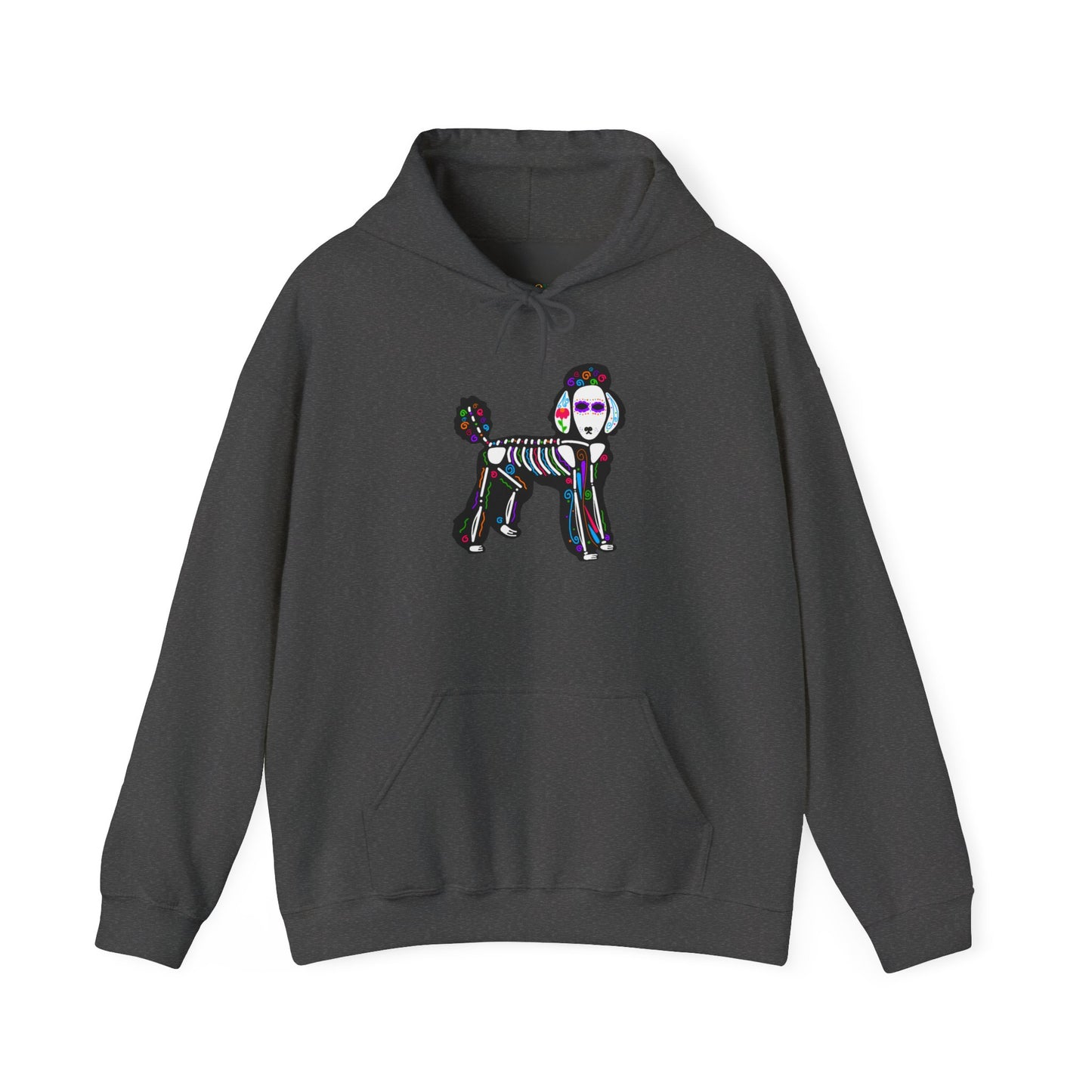 Dia de los Muertos Poodle Hooded Sweatshirt