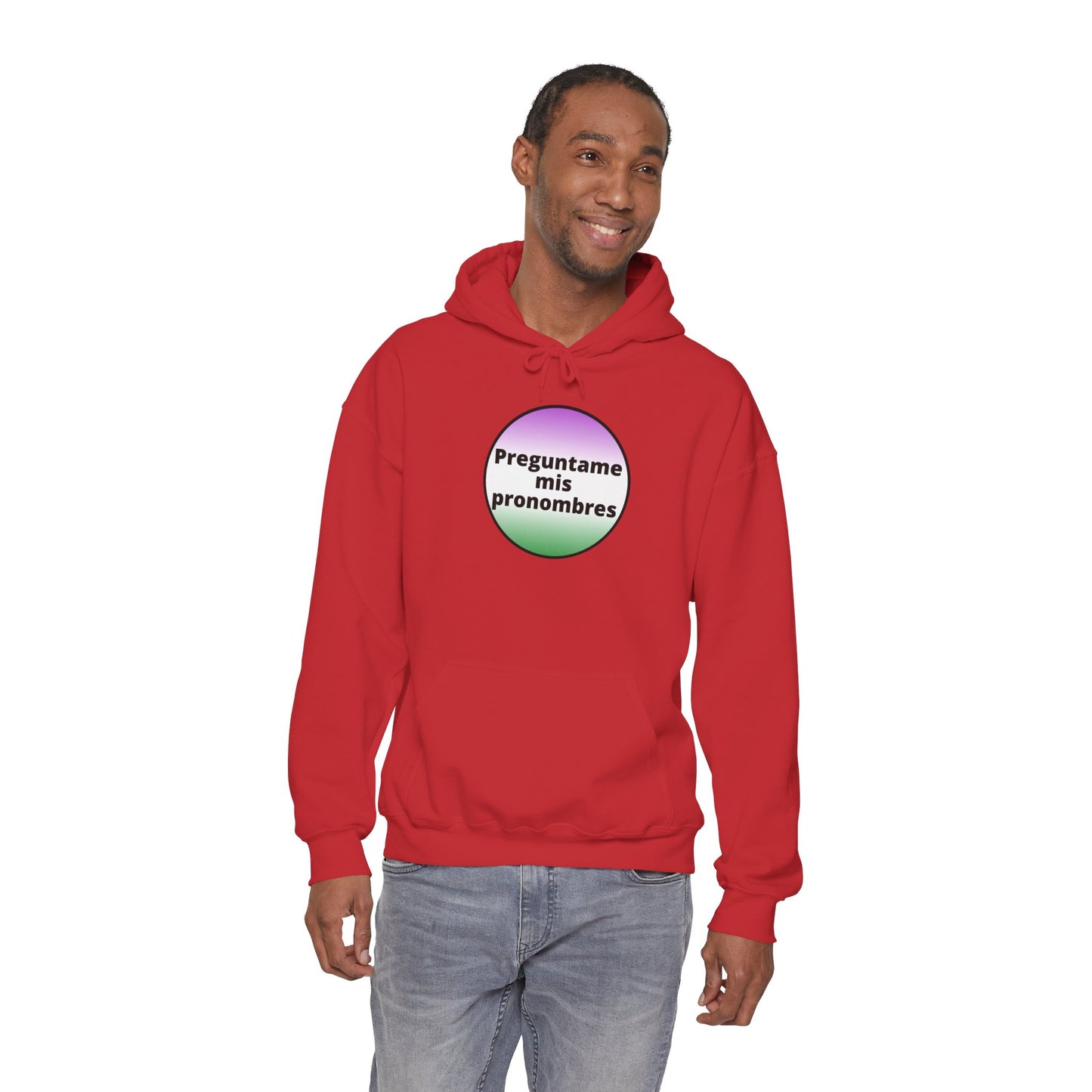 Preguntame mis Pronombres Gender Non-Conforming Hooded Sweatshirt