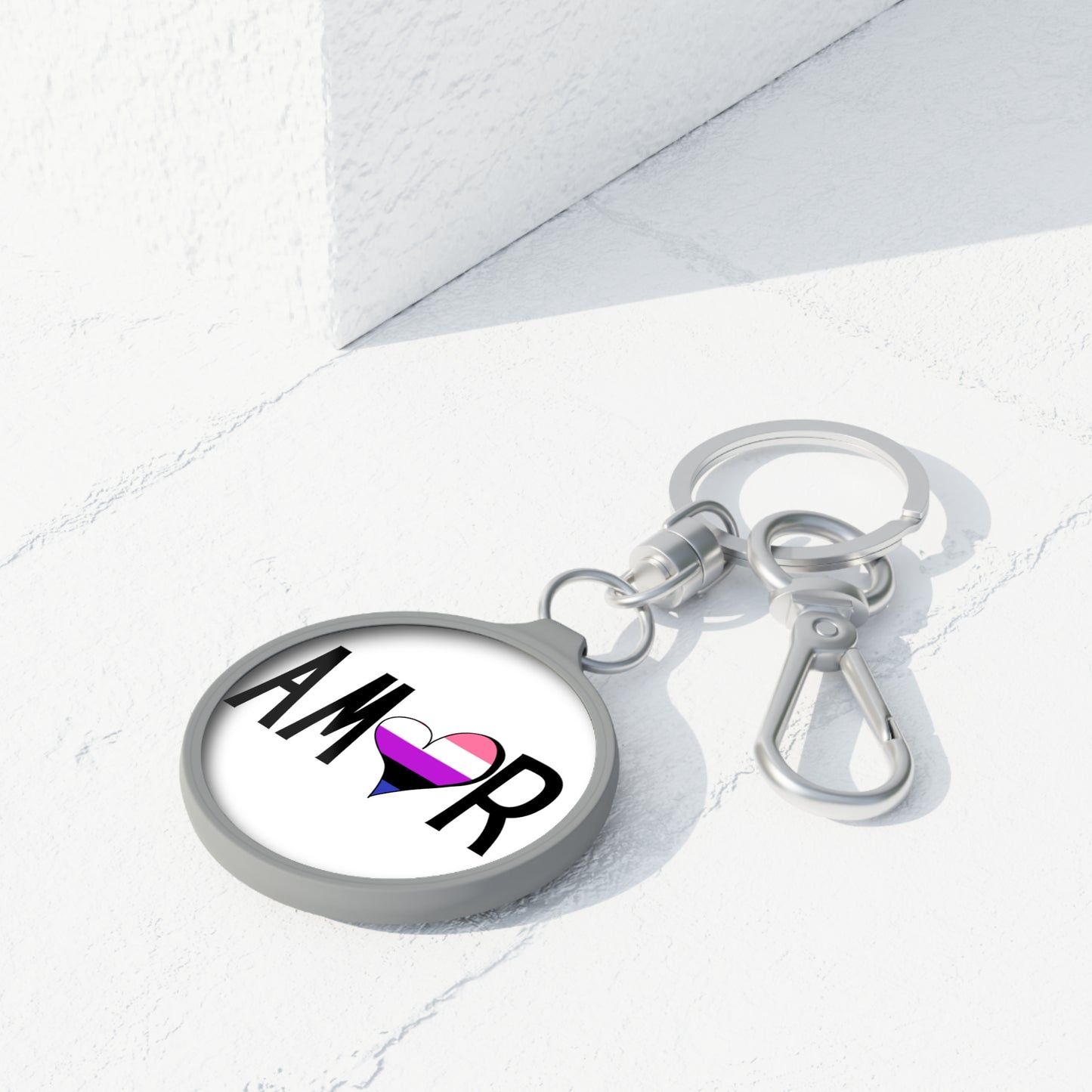 Amor Genderfluid Keyring Tag