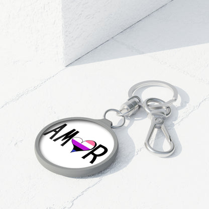 Amor Genderfluid Keyring Tag
