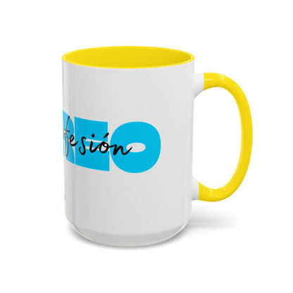 Perreo Es Mi Profesion Blue Accent Coffee Mug