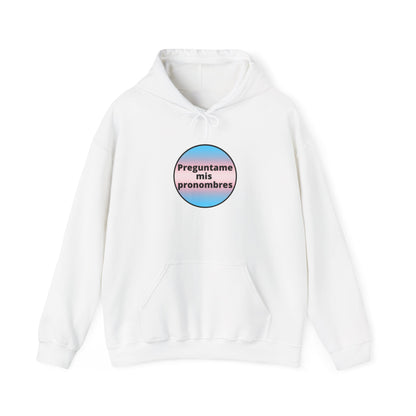 Preguntame mis Pronombres Trans Hooded Sweatshirt