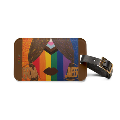 Brown and Queer Luggage Tag