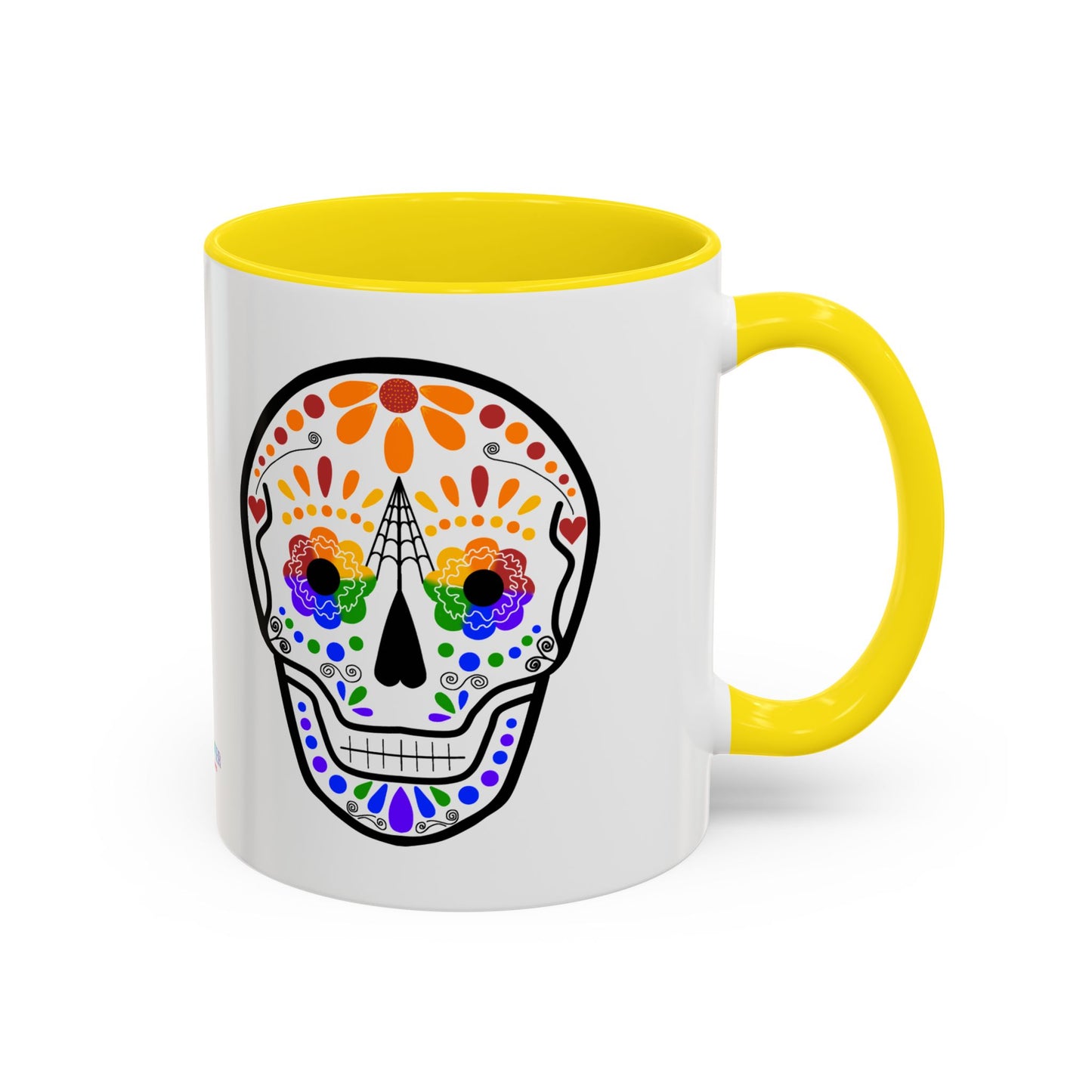 Queer Sugar Skull Accent Coffee Mug
