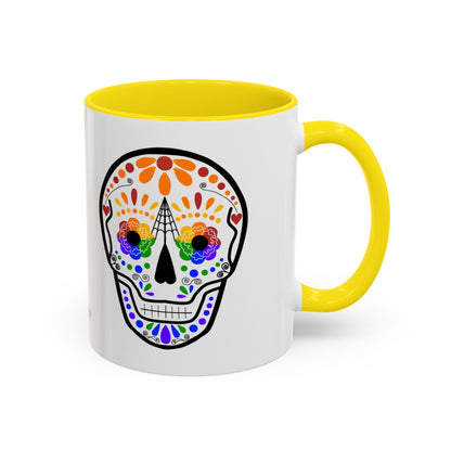 Queer Sugar Skull Accent Coffee Mug