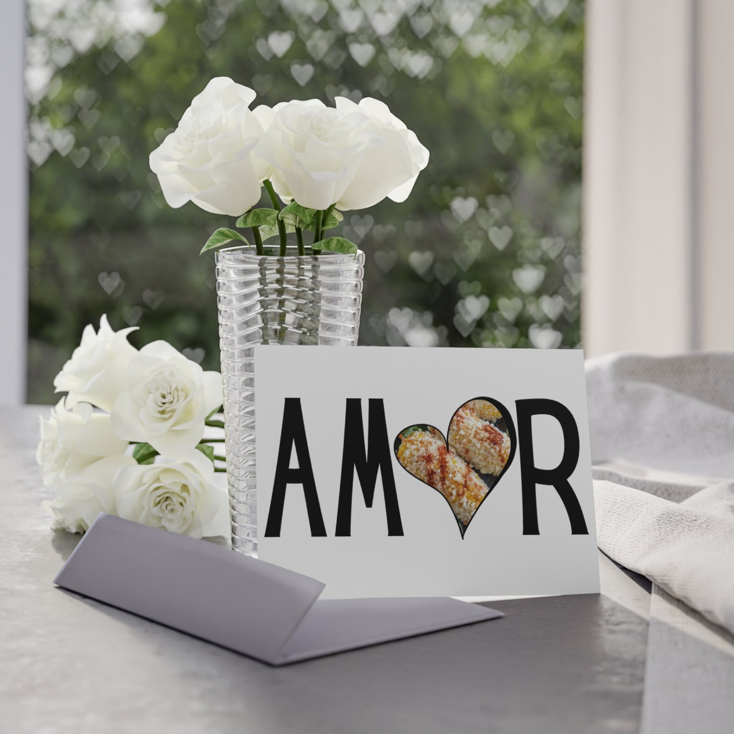 Amor Elote Greeting Cards