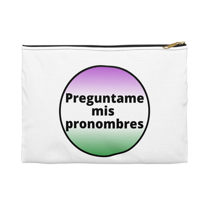 Preguntame mis Pronombres - Gender Non Conforming Accessory Pouch