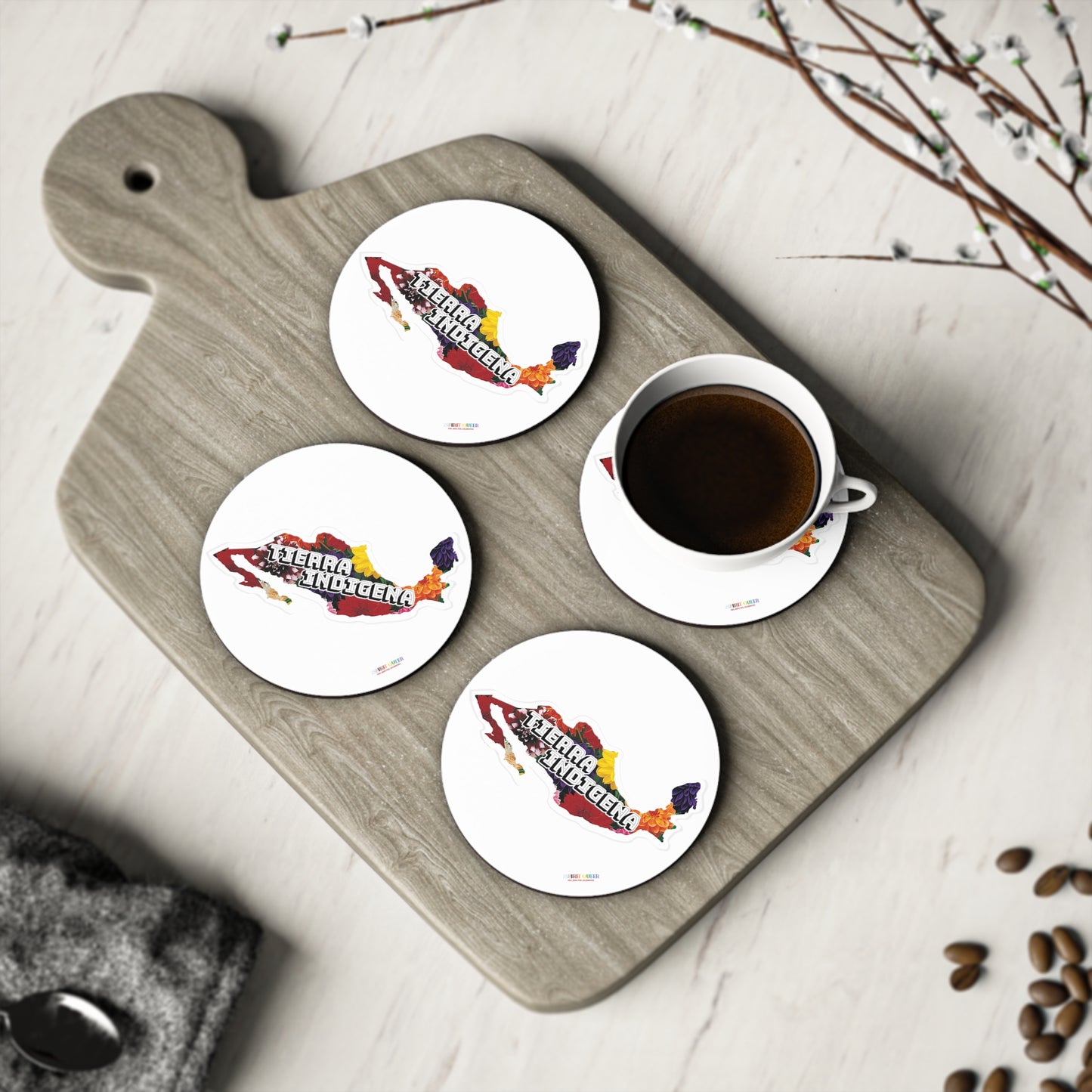 Tierra Indigena Dahlia Coasters