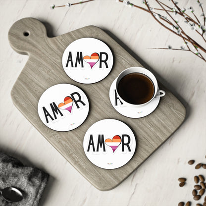 Amor Lesbian Coasters
