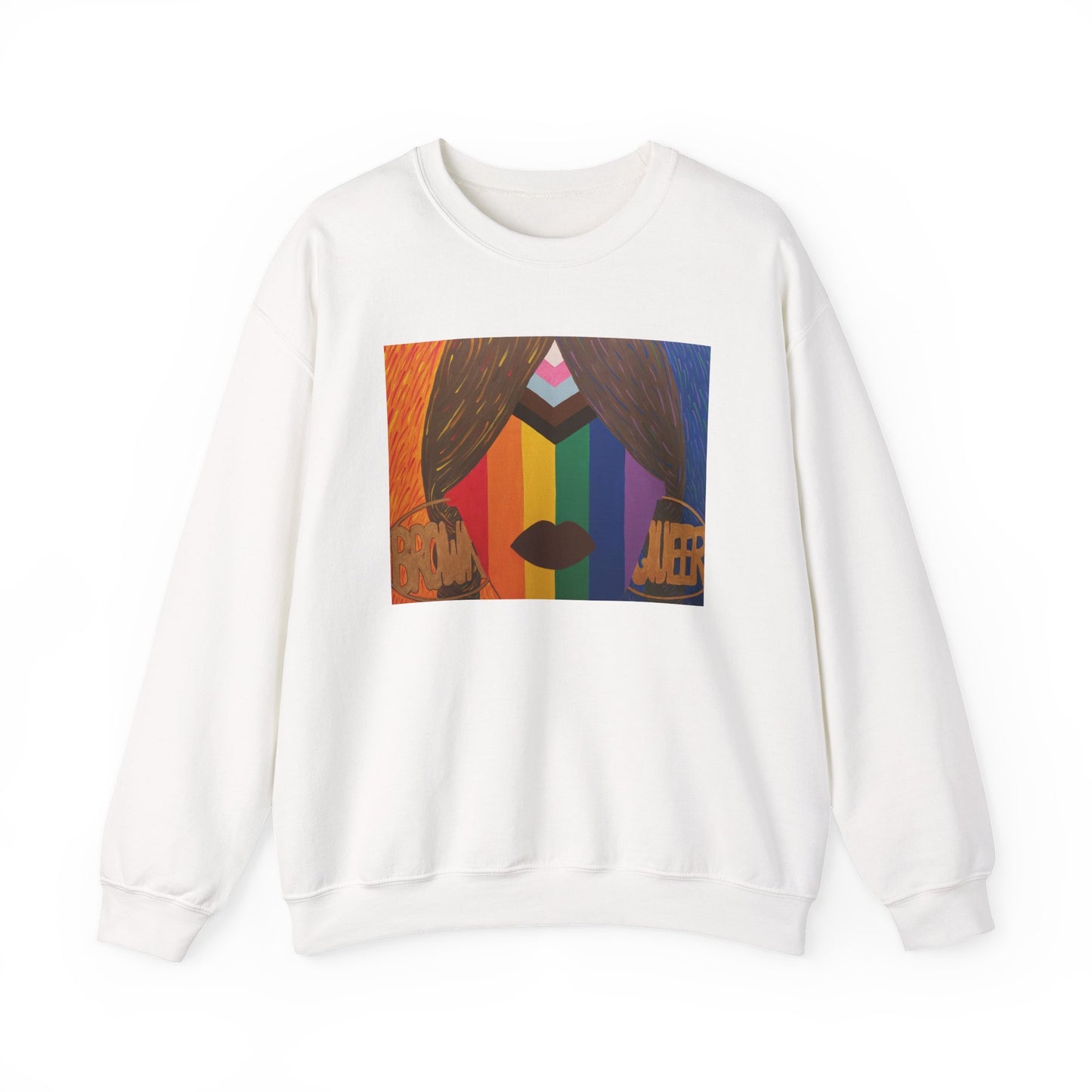 Brown and Queer Crewneck Sweatshirt