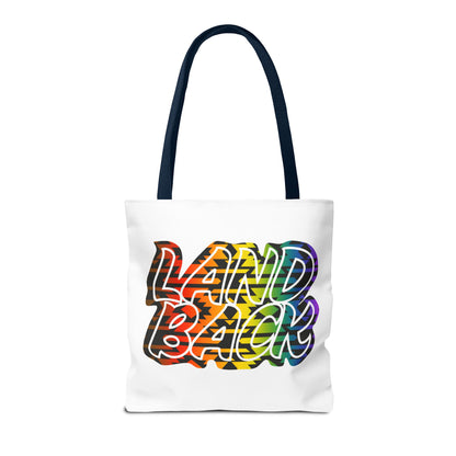 Land Back Motif Tote Bag