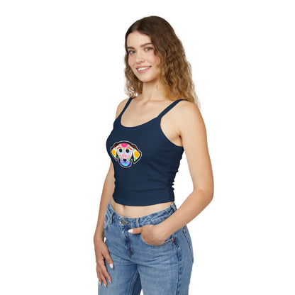 Dia de los Muertos Dog Spaghetti Strap Tank Top