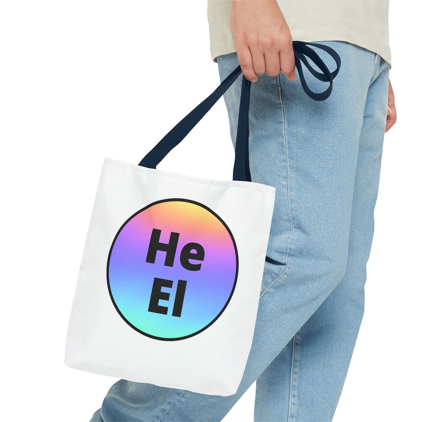He / El Rainbow Tote Bag
