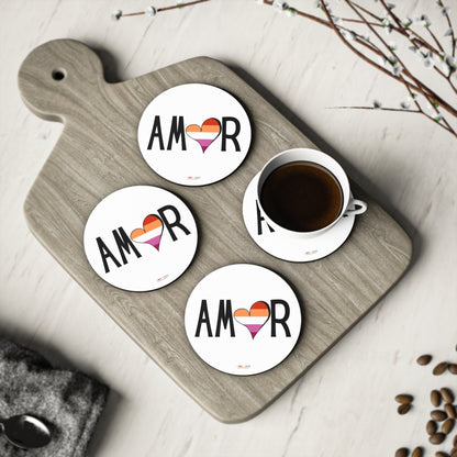 Amor Lesbian Coasters