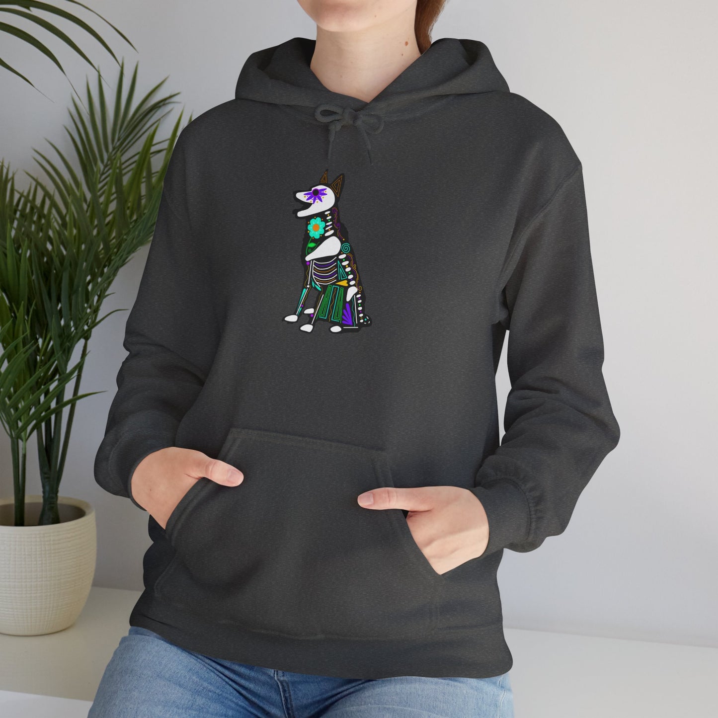 Dia de los Muertos German Shepard Hooded Sweatshirt