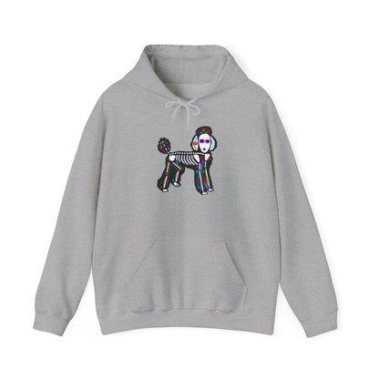 Dia de los Muertos Poodle Hooded Sweatshirt