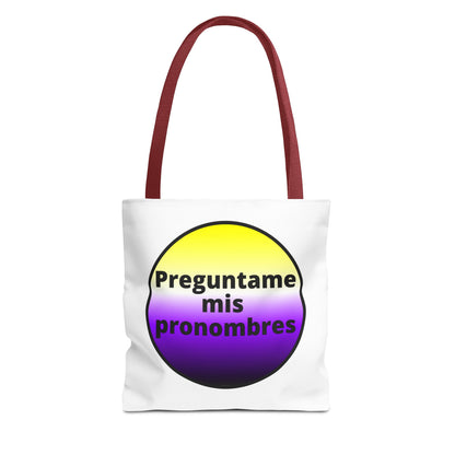 Preguntame mis Pronombres NonBinary Tote Bag
