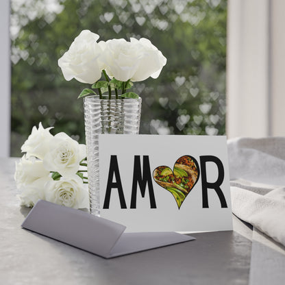Amor Taco Greeting Cards