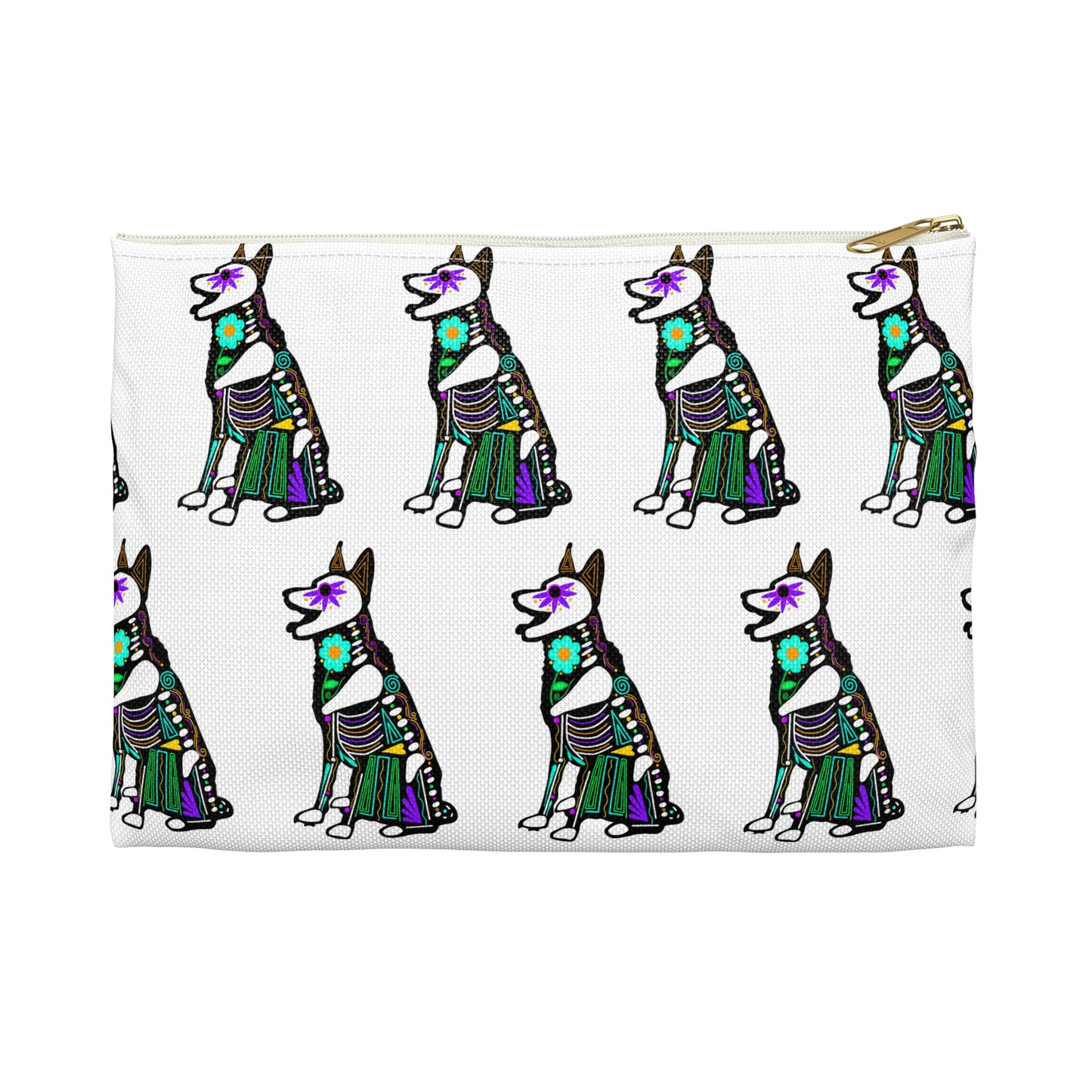 Dia de los Muertos German Shepherd Accessory Pouch