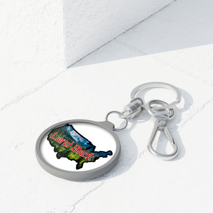 Land Back USA Cut Keyring Tag