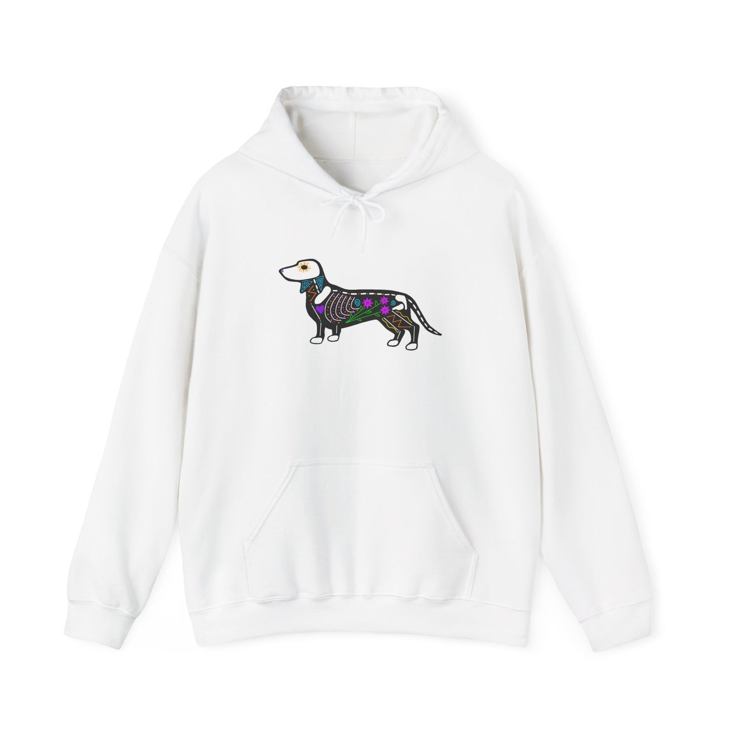 Dia de los Muertos Dachshaund Hooded Sweatshirt