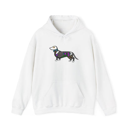Dia de los Muertos Dachshaund Hooded Sweatshirt