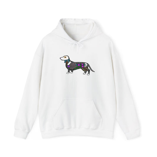 Dia de los Muertos Dachshaund Hooded Sweatshirt
