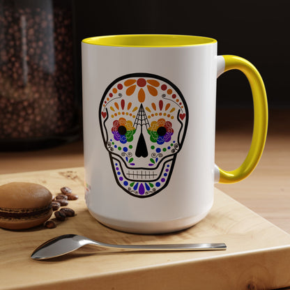 Queer Sugar Skull Accent Coffee Mug