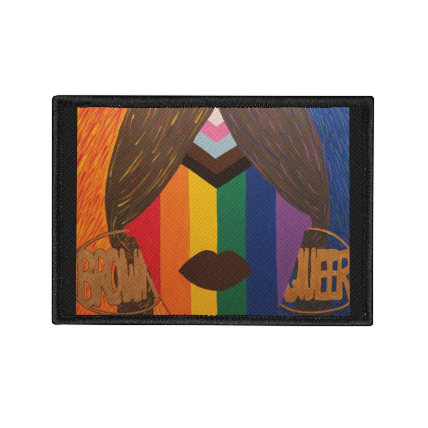 Brown and Queer Iron-On Patch