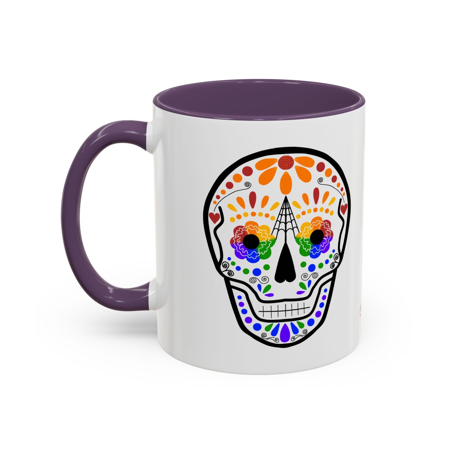 Queer Sugar Skull Accent Coffee Mug