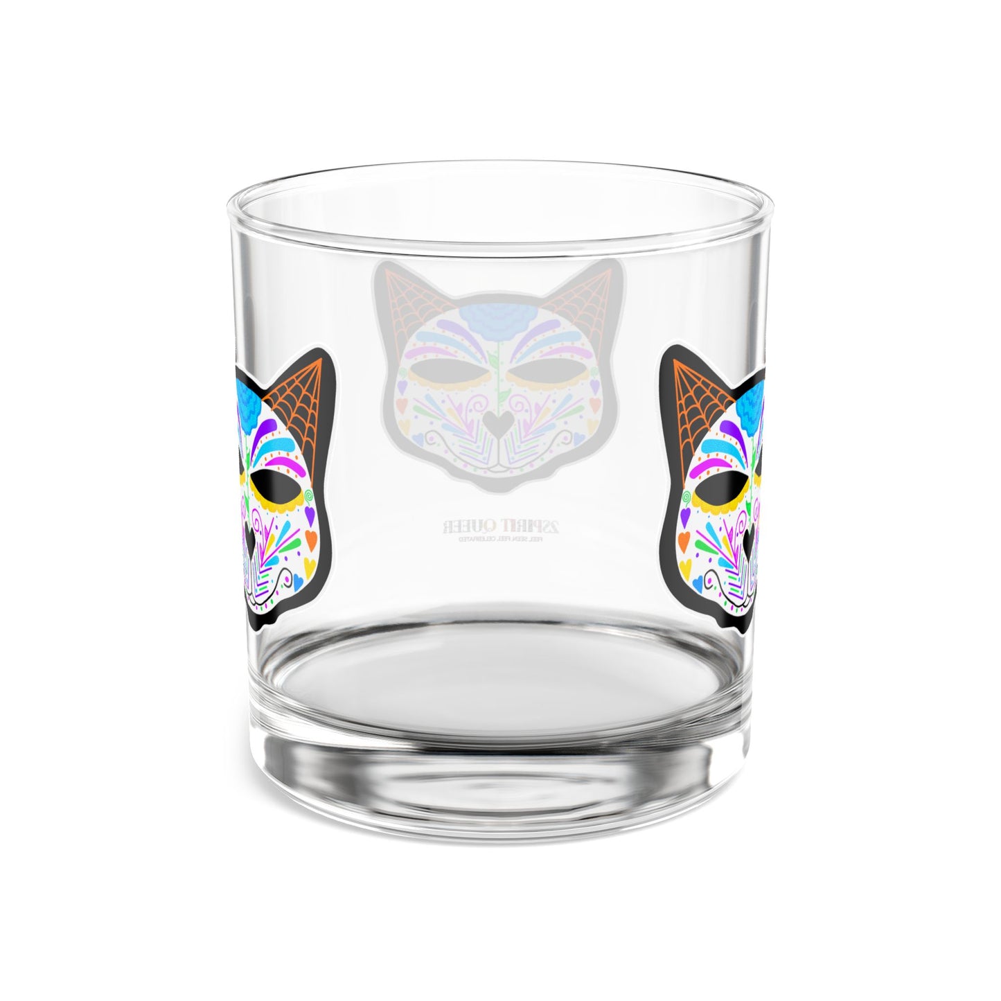 Dia de los Muertos Cat Glass