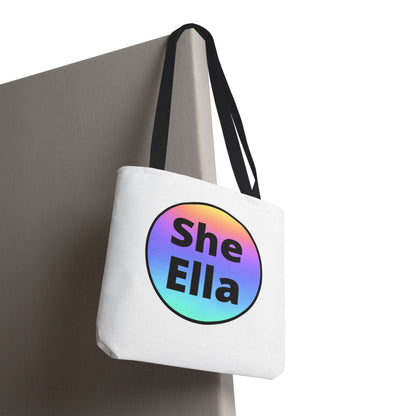 She/Ella Rainbow Tote Bag