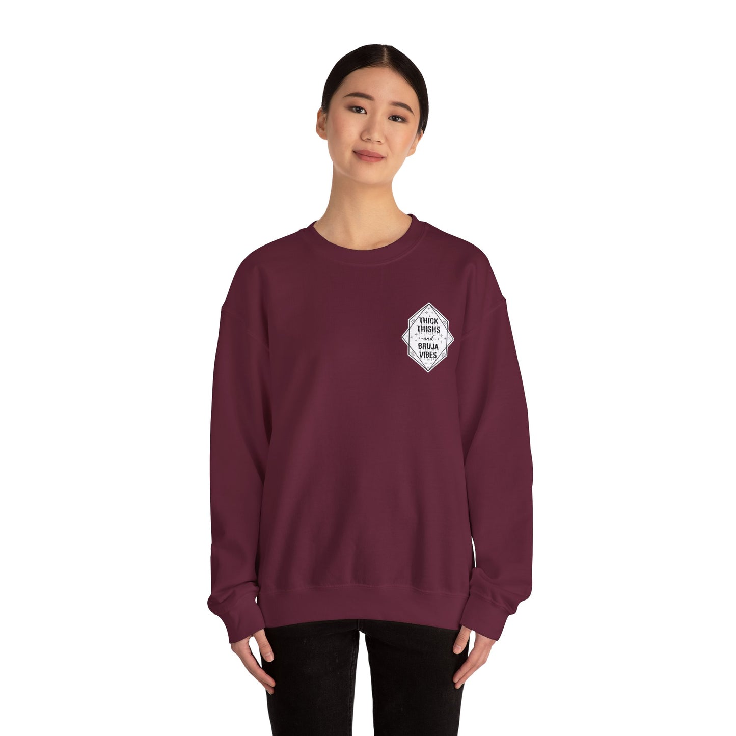 Thick Thighs Bruja Vibes Crewneck Sweatshirt