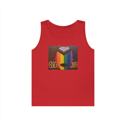 Black and Queer Heavy Cotton Tank Top
