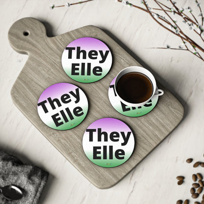 They / Elle GNC Coasters