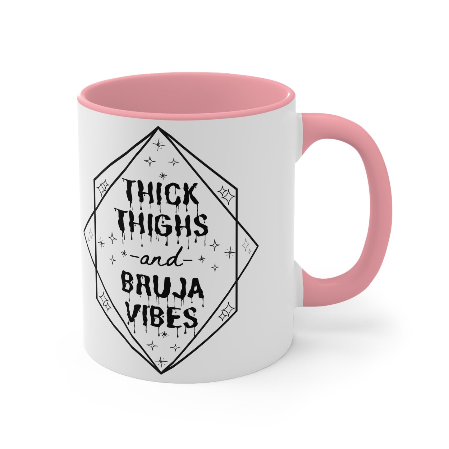 Thick Thighs Bruja Vibes Accent Mugs