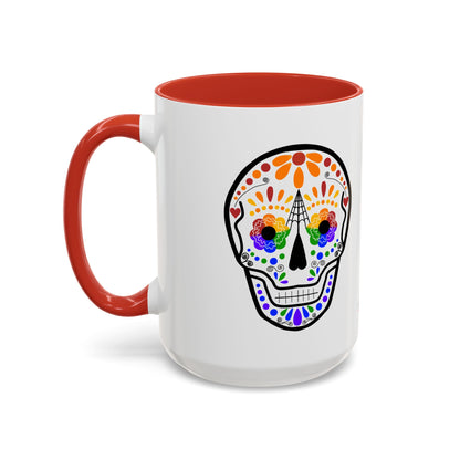 Queer Sugar Skull Accent Coffee Mug