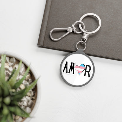 Amor Trans Keyring Tag