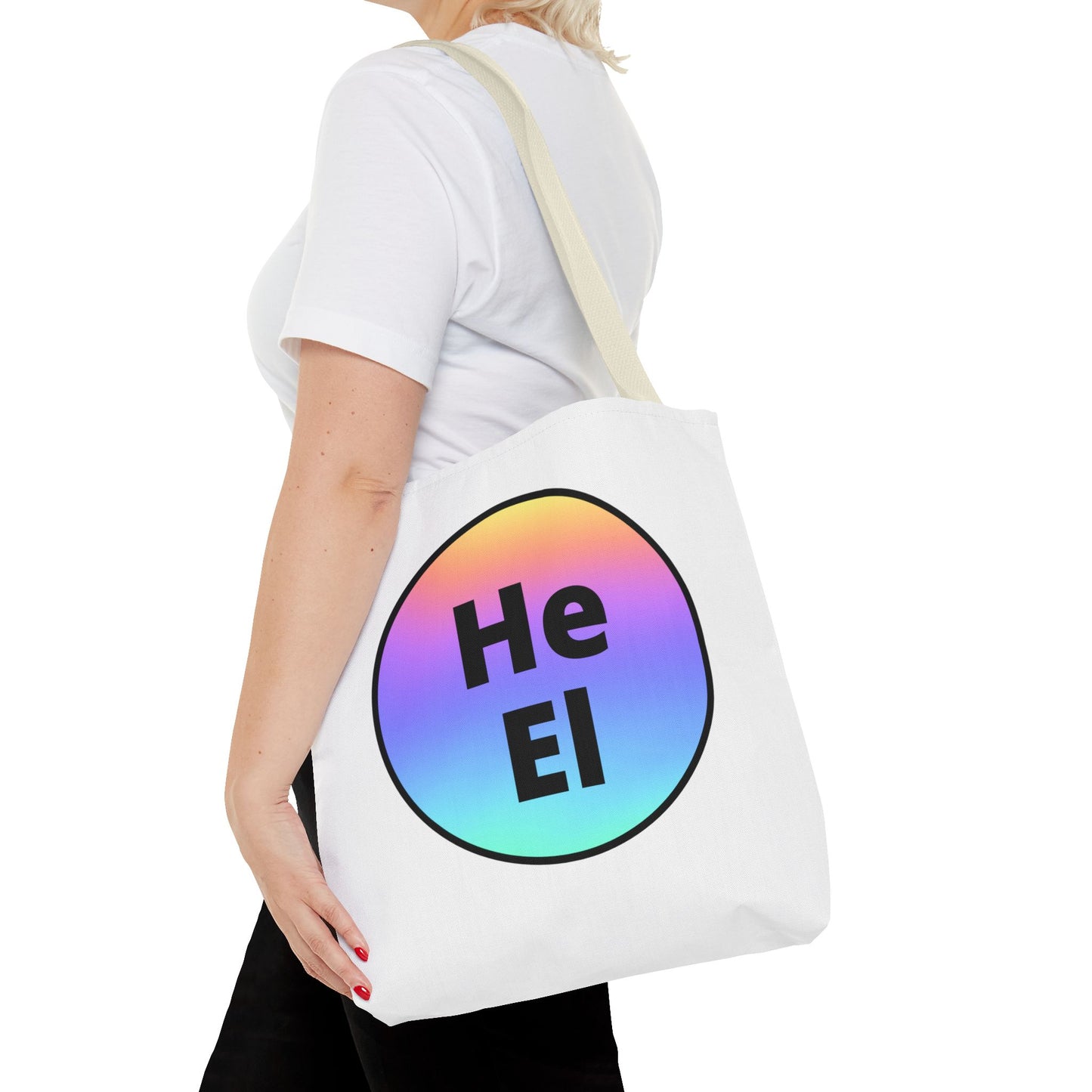 He / El Rainbow Tote Bag