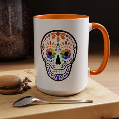 Queer Sugar Skull Accent Coffee Mug