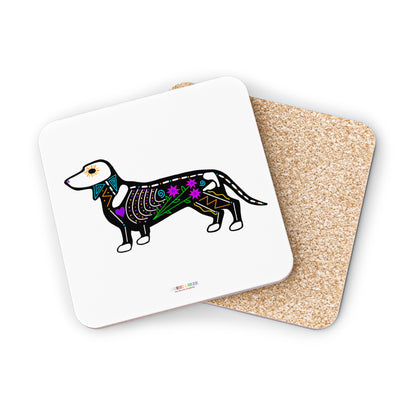 Dia de los Muertos Dachshaund Coasters