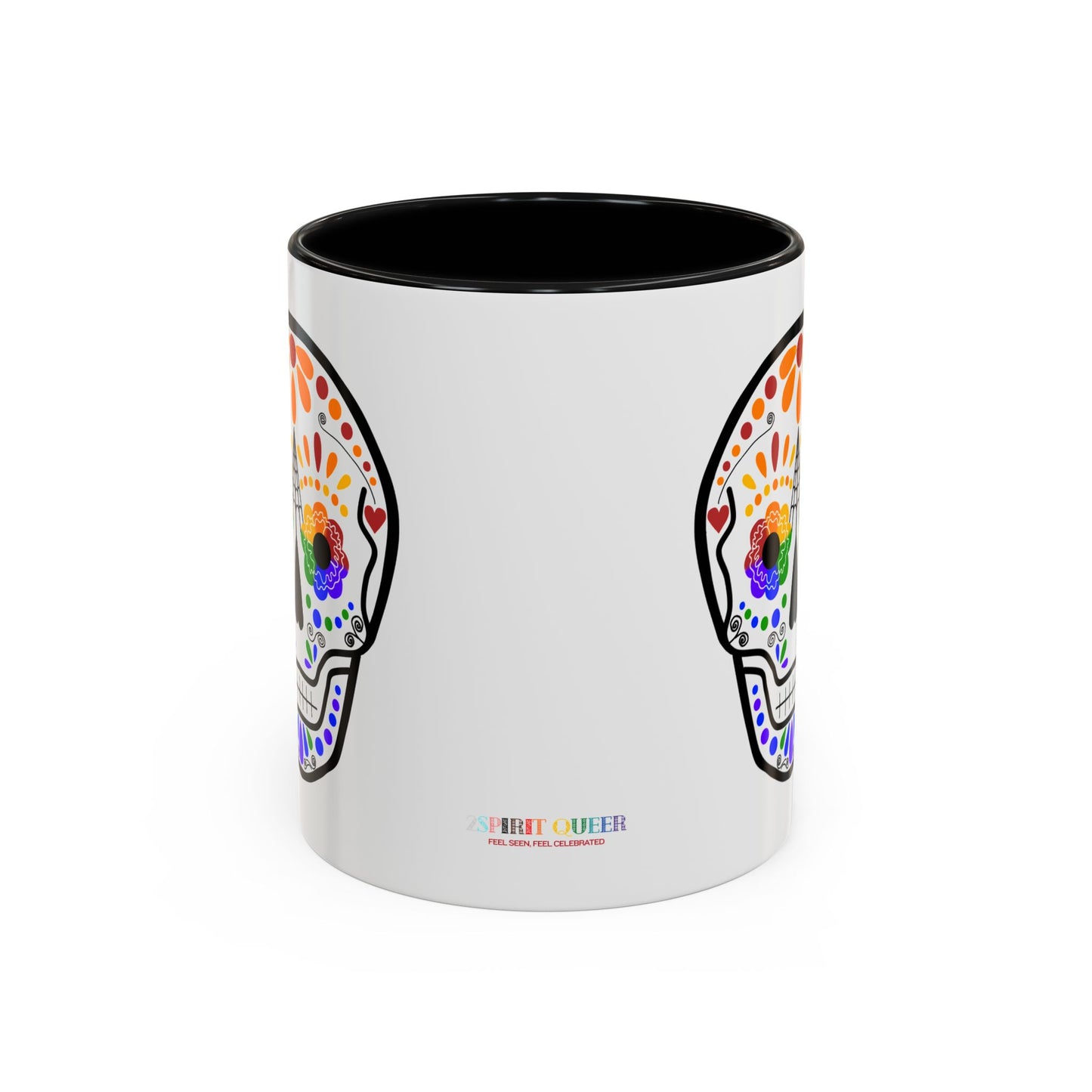 Queer Sugar Skull Accent Coffee Mug